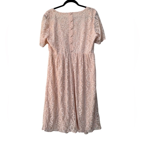 ASOS Pink Lace Maternity Dress size 14 - Picture 4 of 8
